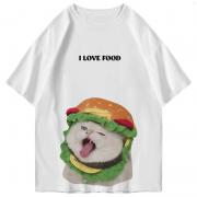 Hi VABA Oversized Cat Burger Tshirt | Kaos Streetwear Unisex Tee