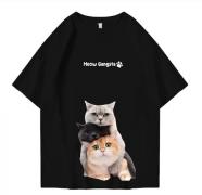 Hi VABA Oversized Triple Cats Tshirt | Kaos Streetwear Unisex Tee