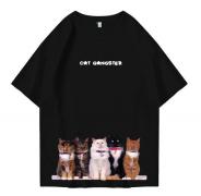 Hi VABA Oversized Cat Gangster Tshirt | Kaos Streetwear Unisex Tee
