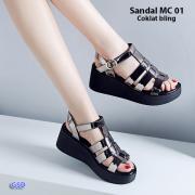 Sandal MC01 coklat bling